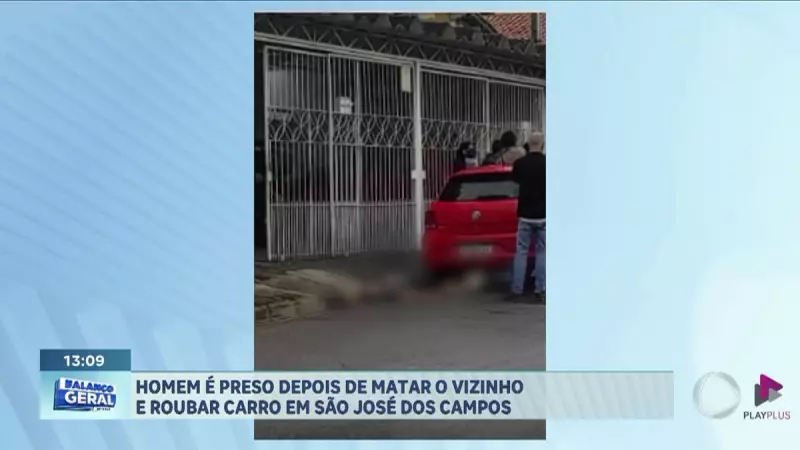 Homem é preso após assassinar vizinho e roubar carro no Vale do Paraíba