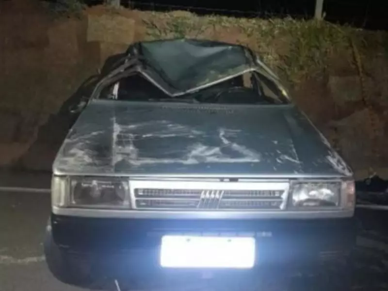 Homem é preso após capotar carro furtado com placas adulteradas em Campinas