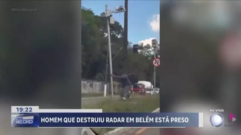 Homem é preso após destruir radar de trânsito em avenida de Belém — veja detalhes