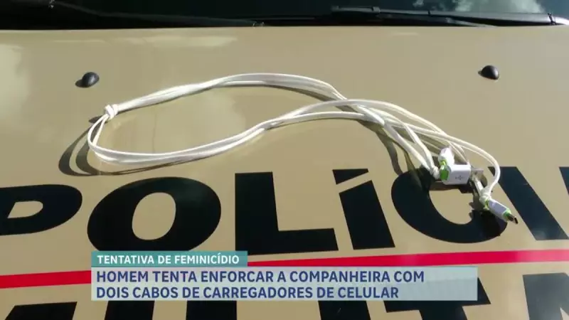 Homem é preso após tentar matar companheira com cabo de celular na Grande BH