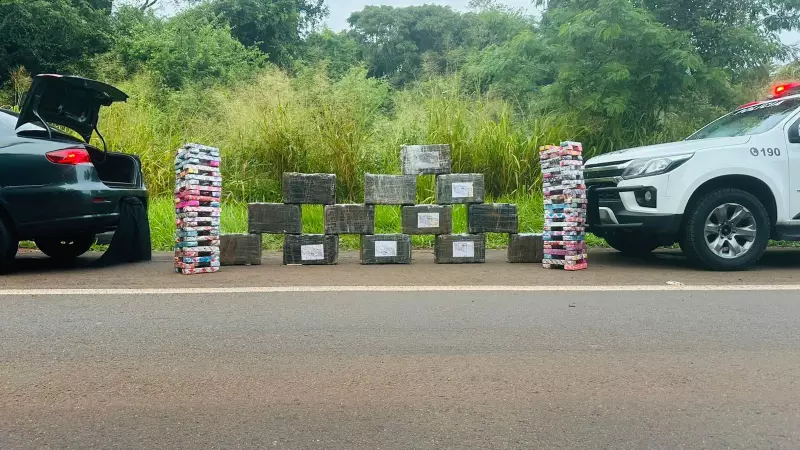 Homem é preso com 291 kg de maconha no porta-malas em rodovia de Taciba, SP
