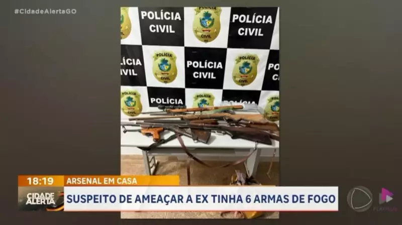 Homem é preso com arsenal de armas em Goiás após ameaçar ex-companheira