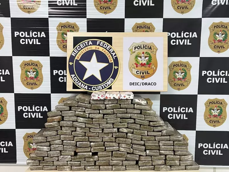 Homem é preso com mais de 100 kg de maconha na BR-101 em Santa Catarina