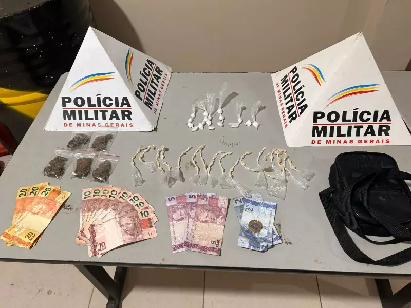 Homem é preso por tráfico de drogas após pular muros de casas em Taiobeiras