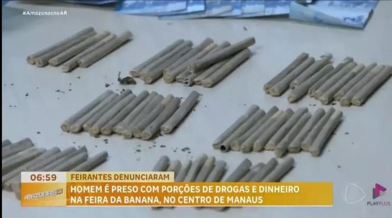 Homem é preso por tráfico de drogas na Feira da Banana no Amazonas