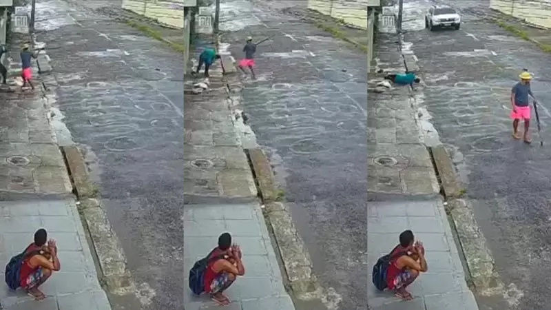 Homem em situação de rua é brutalmente agredido a pauladas no Recife; veja o vídeo chocante