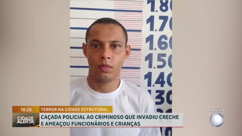 Homem invade creche e ameaça crianças em Cidade Estrutural: polícia em busca do suspeito