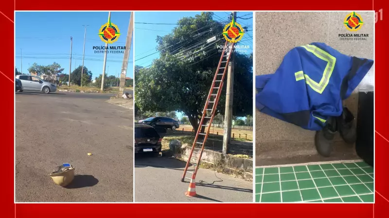 Homens se passam por técnicos para furtar cabos no DF: um preso e outro foragido