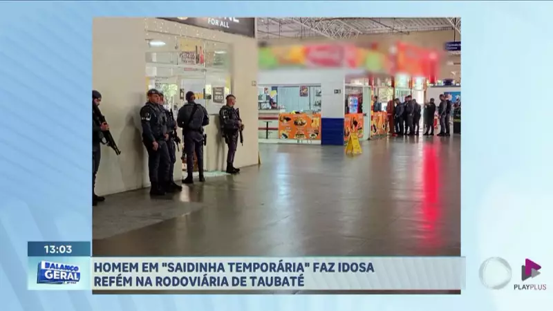 Idosa feita refém em rodoviária de Taubaté por homem em saída temporária