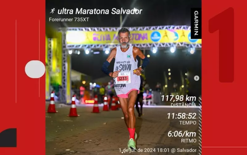 Idoso de 72 anos corre 64 km em Salvador para celebrar aniversário: 'Superação e inspiração'