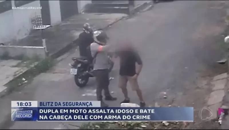 Idoso sofre coronhada durante assalto em Manaus: violência preocupa moradores