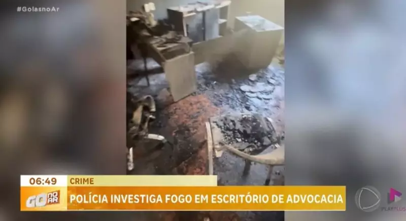 Incêndio criminoso destrói escritório de advogado em Jaraguá-GO: veja detalhes
