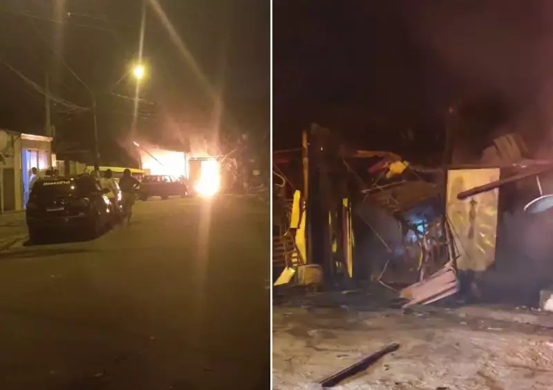 Incêndio destrói casa cheia de recicláveis e mobiliza Bombeiros em Praia Grande (SP) | Veja vídeo