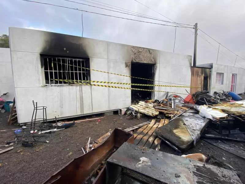 Incêndio destrói casa temporária de família desabrigada pelas enchentes no RS