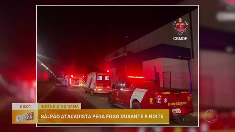 Incêndio em área industrial do Gama é controlado pelos Bombeiros — Veja detalhes