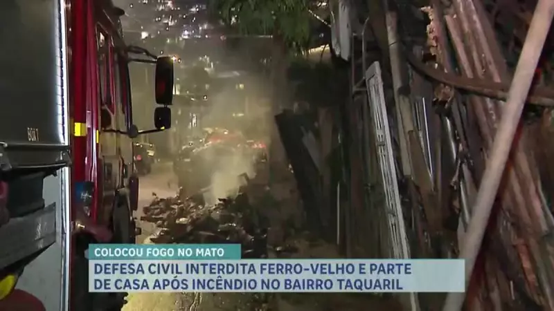Incêndio em Belo Horizonte interdita ferro-velho e residência: veja detalhes