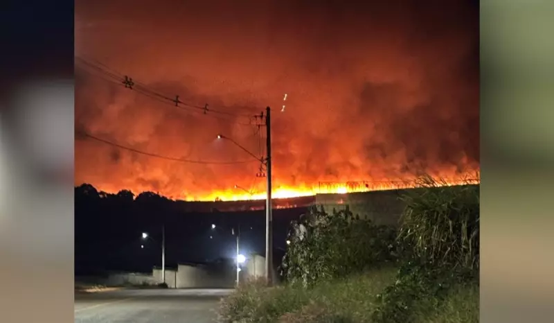 Incêndio em canavial assusta moradores e mobiliza Bombeiros em Boituva