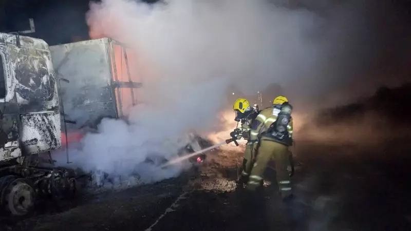 Incêndio em carreta com 31 toneladas de ração canina causa prejuízos na BR-251