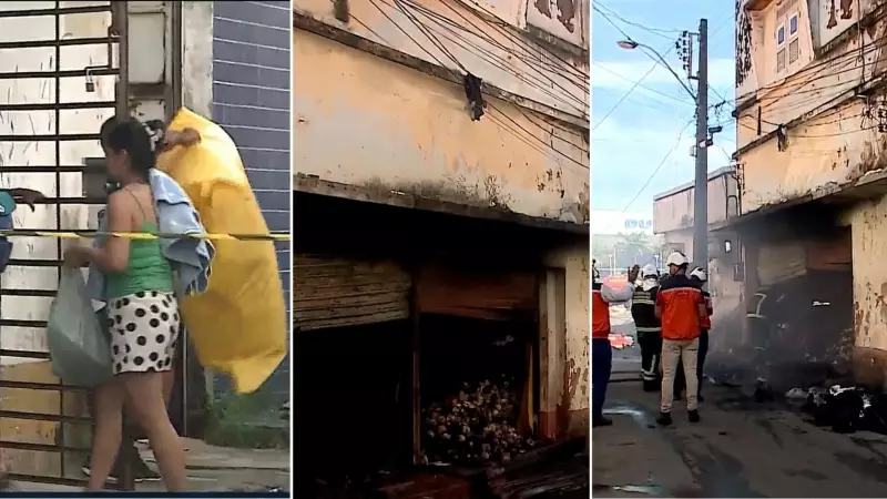 Incêndio em depósito assusta moradores e obriga famílias a deixarem prédio no centro de São Luís