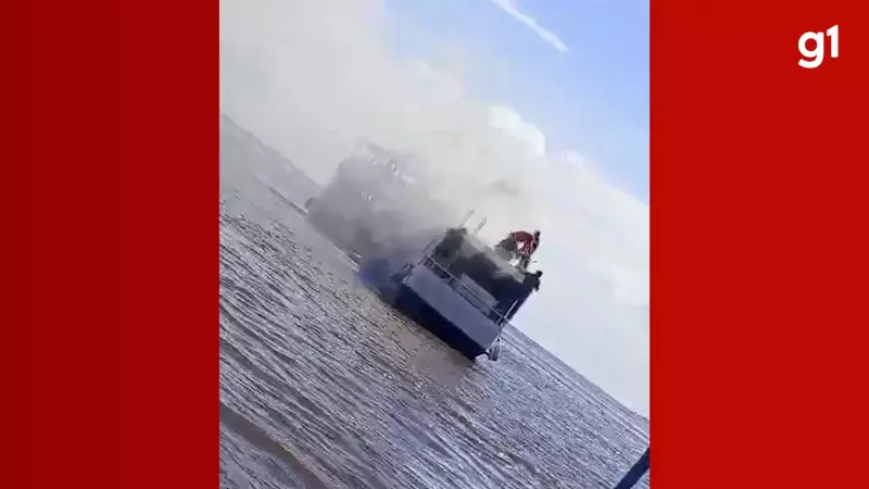 Incêndio em lancha assusta passageiros durante viagem pelo Rio Amazonas; veja o vídeo