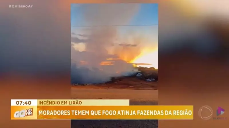 Incêndio em lixão de Piracanjuba causa prejuízos e ameaça plantações no interior de Goiás