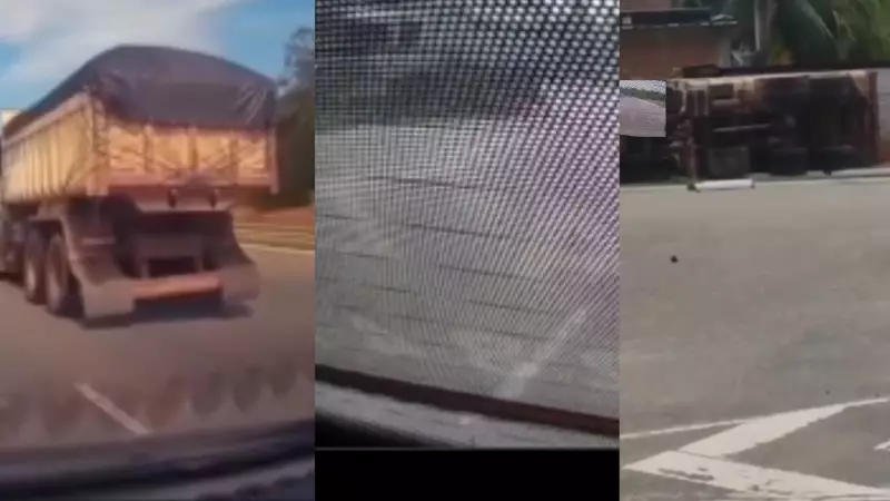 Influenciador flagra acidente assustador com caminhão desgovernado em avenida de Belém; veja o vídeo