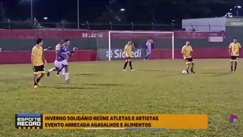 Inverno Solidário reúne atletas e artistas em evento que arrecada agasalhos e alimentos no litoral paulista