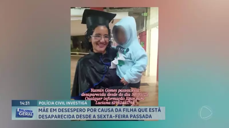 Jovem de 22 anos desaparece após deixar filho com o pai em Sobradinho, DF