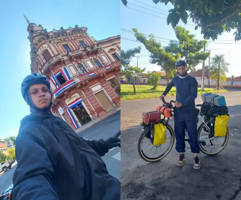 Jovem deixa emprego em posto de combustível e pedala pela América do Sul: 'Sempre tive esse sonho'
