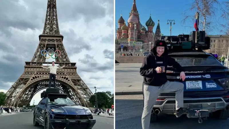 Jovem desafia limites e viaja o mundo em uma Lamborghini: conheça sua jornada