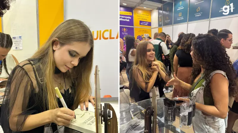 Jovem escritora de 20 anos supera fracasso inicial e esgota livros em segunda sessão na Bienal: 'Meu sonho realizado'