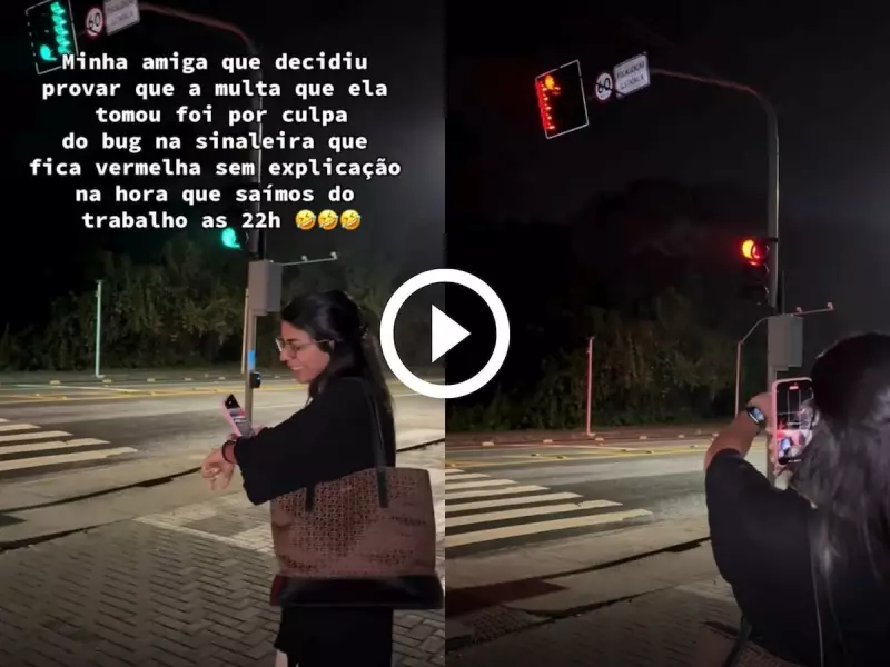 Jovem prova falha em semáforo que gerou multa indevida em SC; vídeo viraliza
