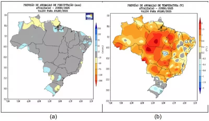 Julho promete ser o mês mais quente do ano com chuvas irregulares no Brasil, alerta INMET