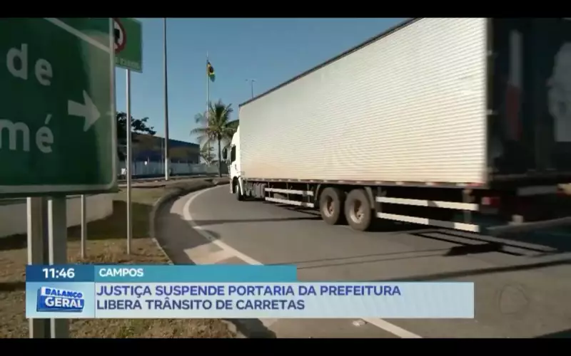 Justiça libera trânsito de caminhões em Campos dos Goytacazes após suspender restrição