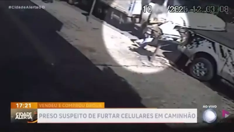 Ladrão é preso após invadir cabine de caminhão e furtar celulares em Goiás