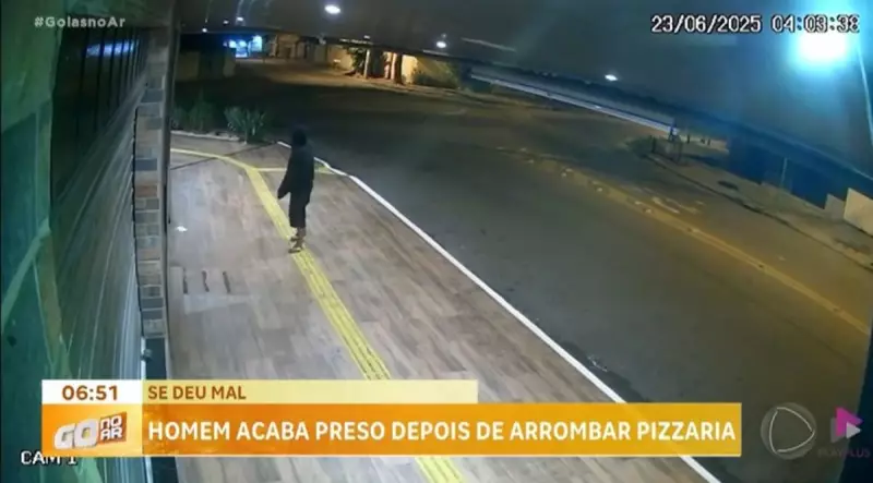 Ladrão reincidente é preso após furtar pizzaria em Goiás