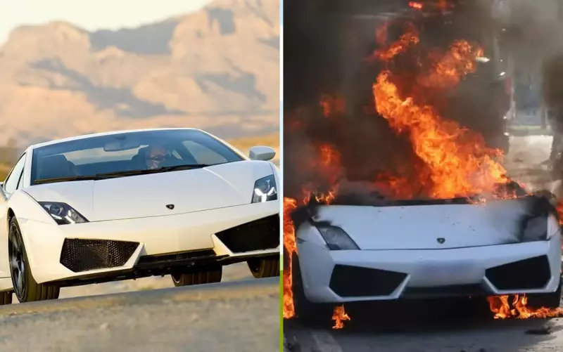 Lamborghini de mais de R$ 1 milhão pega fogo em avenida de Goiânia: veja detalhes