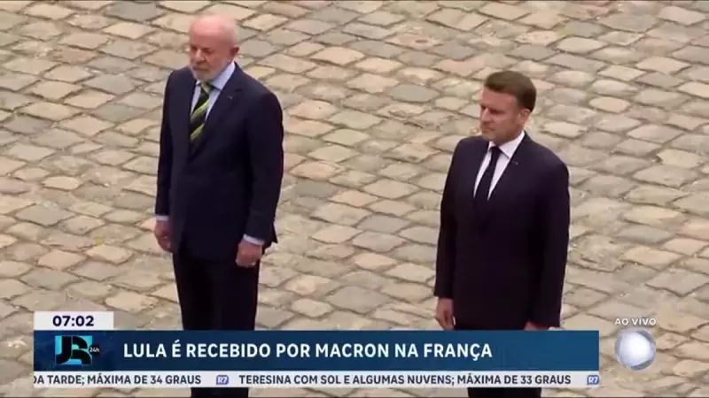 Lula é recebido com honras militares por Macron em Paris: encontro histórico fortalece laços Brasil-França