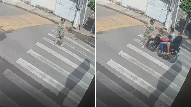 Mãe de vice-prefeito é atropelada por moto ao atravessar faixa de pedestres no Ceará