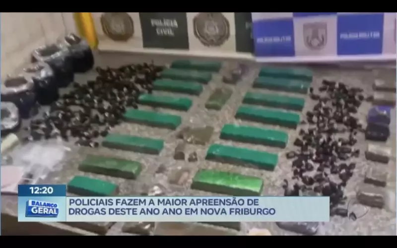 Maior apreensão de drogas do ano em Nova Friburgo, RJ: Polícia apreende toneladas de cocaína