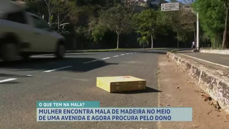 Mala misteriosa é abandonada em avenida movimentada de BH; veja o vídeo