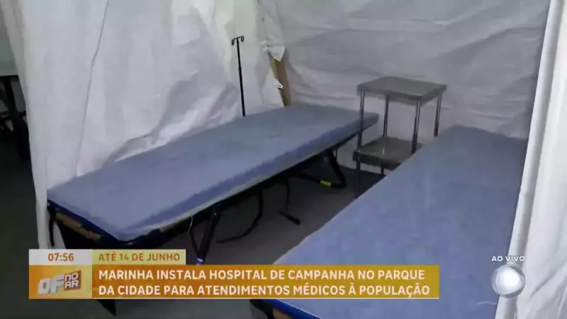 Marinha instala hospital de campanha gratuito no Parque da Cidade, em Brasília