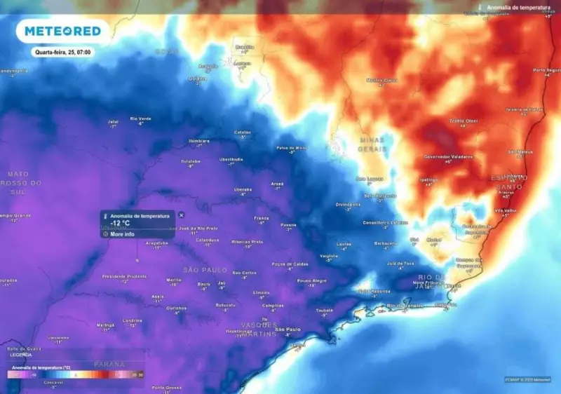 Massa de ar polar promete o dia mais frio do ano nesta quarta-feira (25) — saiba como se preparar