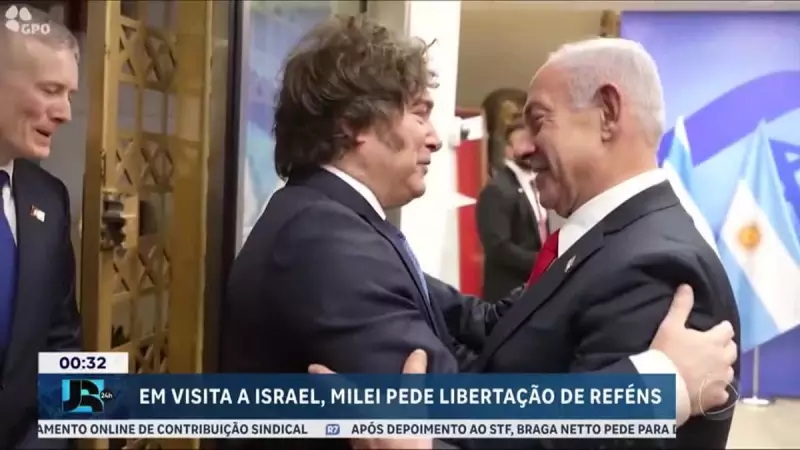 Milei se reúne com governo israelense e defende libertação de reféns em Gaza