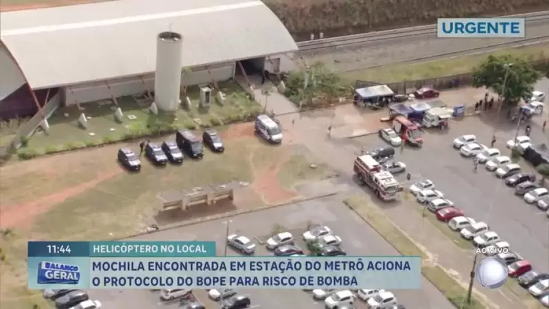 Mochila suspeita no Metrô do DF aciona protocolo anti-bomba do BOPE — veja o que aconteceu