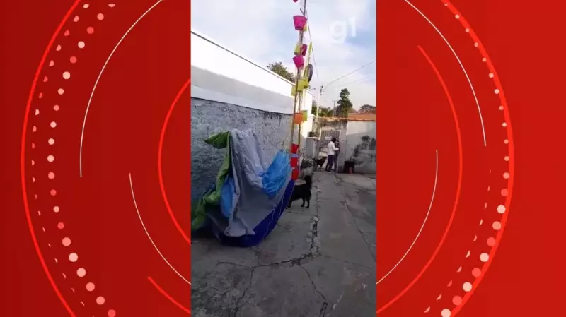 Moradora de Jacareí registra momento em que balão cai em sua casa; assista ao vídeo