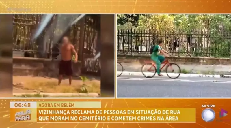 Moradores de rua ocupam cemitério em Belém: crise social acende alerta