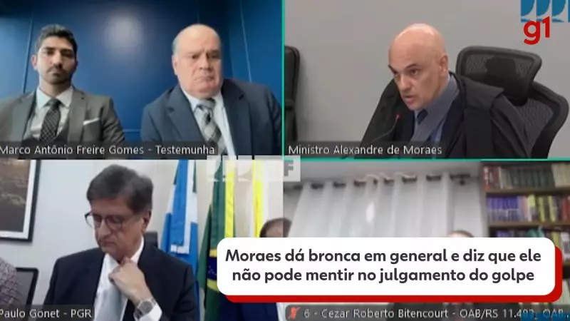 Moraes repreende general durante depoimento sobre golpe: 'Ou mentiu na polícia ou mente aqui'