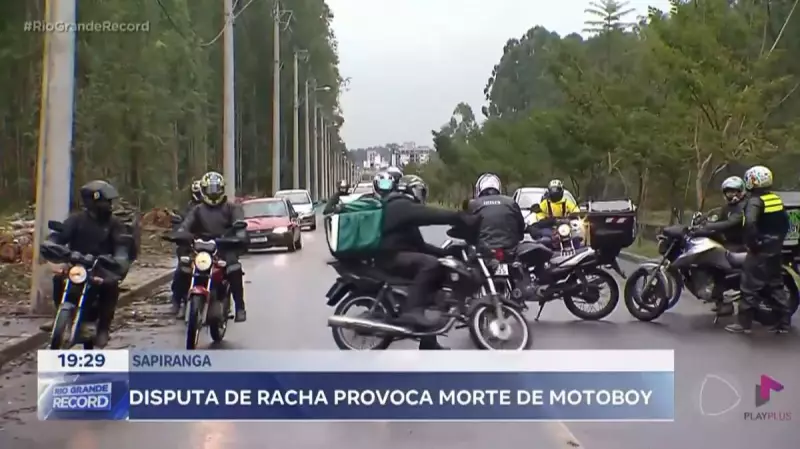 Motoboys protestam no Rio Grande após colega ser morto em racha de carros
