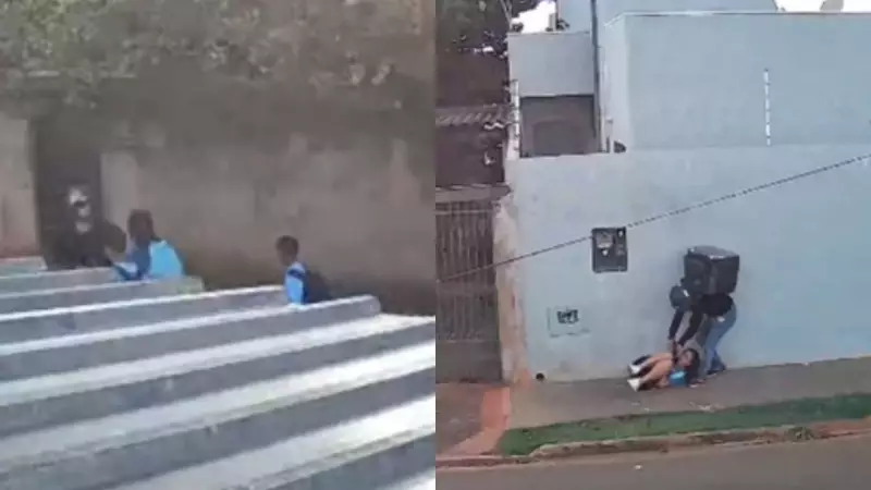 Motociclista assalta estudantes a caminho da escola em Campo Grande; veja o vídeo chocante